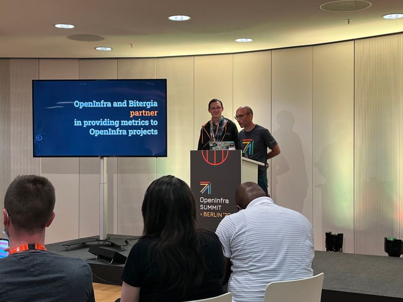 Georg Link and Thierry Carrez at the OpenInfra Stage